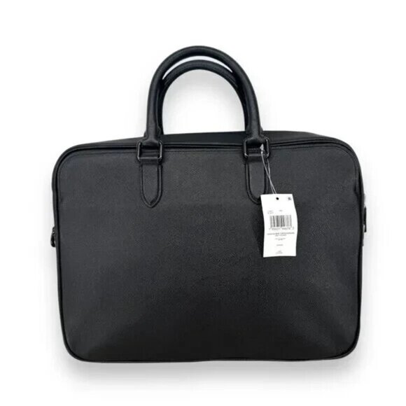 Coach Gotham Slim Briefcase in Cross Grain Pebble Leather Crossbody Strap NWT 2 - Picture 8 of 12